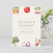 Boerderij Markt Verjaardagsfeest Uitnodiging (Staand voorkant)