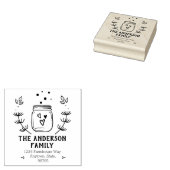 Boerderij Mason Jar Retouradres Rubberstempel (Gestempeld)