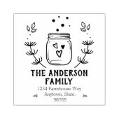 Boerderij Mason Jar Retouradres Rubberstempel (Afrduk)