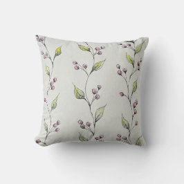 Boerderij Meisje Artistry Berry en bladeren Sierku Kussen