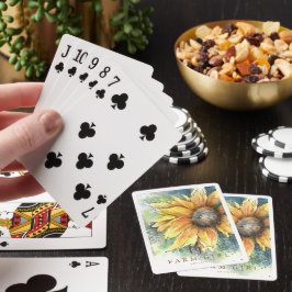 Boerderij Meisje Artistry Zonnebloem Speelkaarten