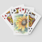 Boerderij Meisje Artistry Zonnebloem Speelkaarten (Achterkant)