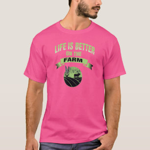 Boerderij Meisje Boerderij Jongen Die Van Tractore T-shirt