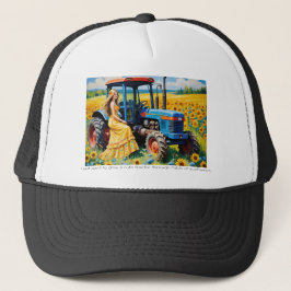Boerderij Meisje met een Blauwe Tractor in Zonnebl Trucker Pet