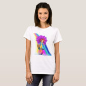 Boerderij Meisje met Umbrella Rainbow T-Shirt (Voorkant volledig)