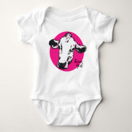 Boerderij Meisje Roze Koe Baby Bodysuit