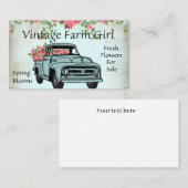  Boerderij meisje voegt tekst toe Visitekaartje (Voorkant / Achterkant)