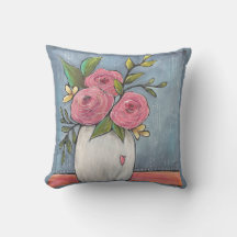 Boerderij Meisjeskunst  Floral Pillow