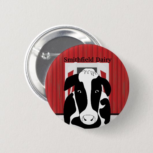 Boerderij Melkpoeder Koe - Aangepaste Button (Voorkant /achterkant)