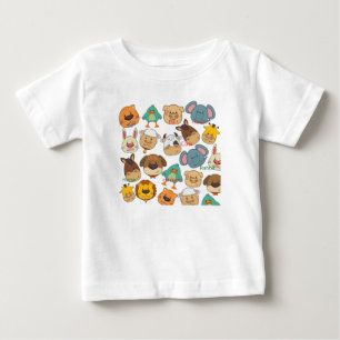 Boerderij met adorable dieren wit