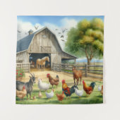 Boerderij met beesten wandkleed (Voorkant)