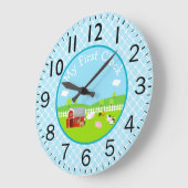 Boerderij met dieren mijn eerste grote klok (Hoek)