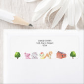 Boerderij met dieren - Retouradreslabel Etiket (Insitu)