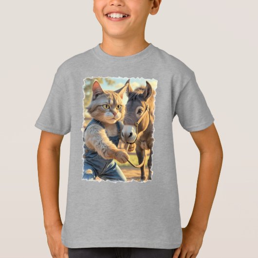 Boerderij met ezel! t-shirt (Voorkant)