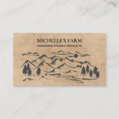 Boerderij met gebergte Rustige Vintage Bu Visitekaartje (Voorkant)