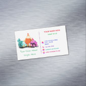 Boerderij met Happy Kippen Uw Boer's Magnetisch Visitekaartje (Voorbeeld)