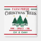 Boerderij met kerstbomen, gesneden en met tangen magneet (Voorkant)