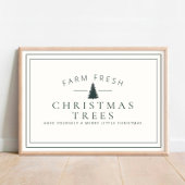 Boerderij met kerstbomen Poster