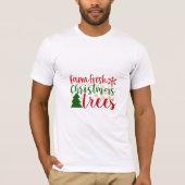 Boerderij met kerstbomen T-Shirt (Voorkant)