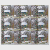 Boerderij met kerstboomstijl, ontkoppeling van lan cadeaupapier (Vlak)