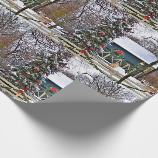 Boerderij met kerstboomstijl, ontkoppeling van lan cadeaupapier (Hoek)