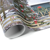 Boerderij met kerstboomstijl, ontkoppeling van lan cadeaupapier (Rol Hoek)