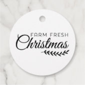 Boerderij met kersttassen, vers bedankjes labels (Achterkant)