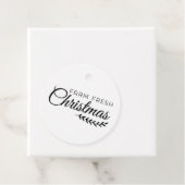 Boerderij met kersttassen, vers bedankjes labels (In situ)