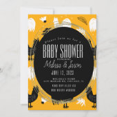 Boerderij met Landelijke Hanen Handgetekend Patroo Kaart (Voorkant)