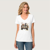 Boerderij met Mooie Dieren op T-Shirt (Voorkant volledig)