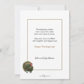  Boerderij met Thanksgiving Turkije Feestdagenkaart (Achterkant)