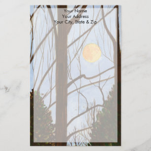 Boerderij met volledige kerstboom briefpapier