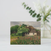 Boerderij met weidebloemen briefkaart (Staand voorkant)