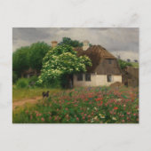 Boerderij met weidebloemen briefkaart (Voorkant)