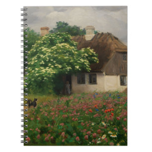 Boerderij met weidebloemen notitieboek