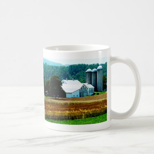 Boerderij met White Silos Koffiemok (Rechts)