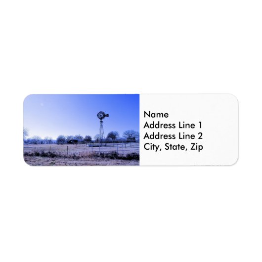 Boerderij met Windmill Etiket (Voorkant)