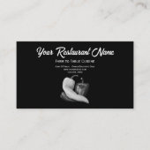 Boerderij met zwarte en witte piepers naar tafelre contactkaartje (Voorkant)