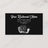 Boerderij met zwarte en witte piepers naar tafelre contactkaartje (Voorkant)