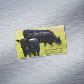 Boerderij met zwarte hengelvlek magnetisch visitekaartje (Voorbeeld)