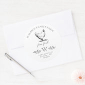 Boerderij Modern Chicken Boerderij Ronde Sticker (Envelop)