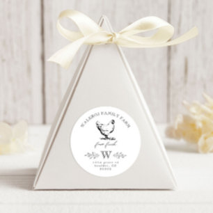 Boerderij Modern Chicken Boerderij Ronde Sticker