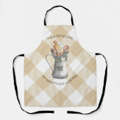 Boerderij Monogram Naam Bakken Schort (Voorkant)