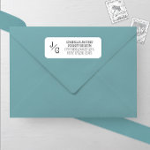 Boerderij Monogram Trouwadres Label