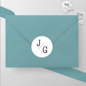 Boerderij Monogram Trouwronde Sticker