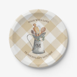 Boerderij Monogramnaam Papieren Bordje