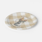 Boerderij Monogramnaam Papieren Bordje (Gekanteld)