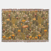 Boerderij Mushroom Borduurwerk ziet eruit als Deke