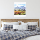 Boerderij Muur Kunst Canvasprint in Berglandschap Canvas Afdruk (Insitu (Slaapkamer))
