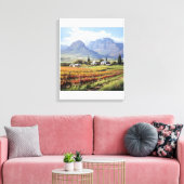 Boerderij Muur Kunst Canvasprint in Berglandschap Canvas Afdruk (Insitu (Woonkamer))